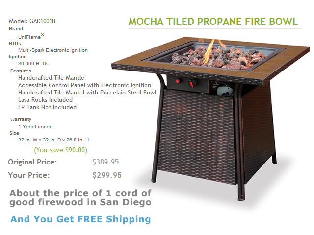 Model: GAD1001B 32in. Fire Pit Table Model: GAD1001B 32in. Fire Pit Table