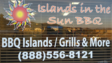 Showroom Window at Islands in the Sun BBQ