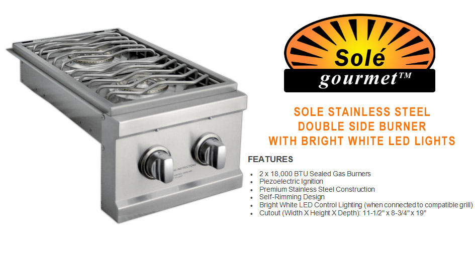 Sole Gourmet Double Side Burner Sole Gourmet Double Side Burner